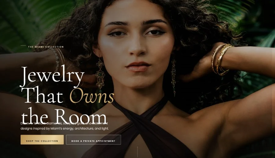 Lumina Miami fine jewelry and luxury watch website — Miami Florida — designed by Miami Web HQ